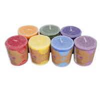 7 Chakra Stearin Duftkerzen 6 x 2,5 cm Chakra