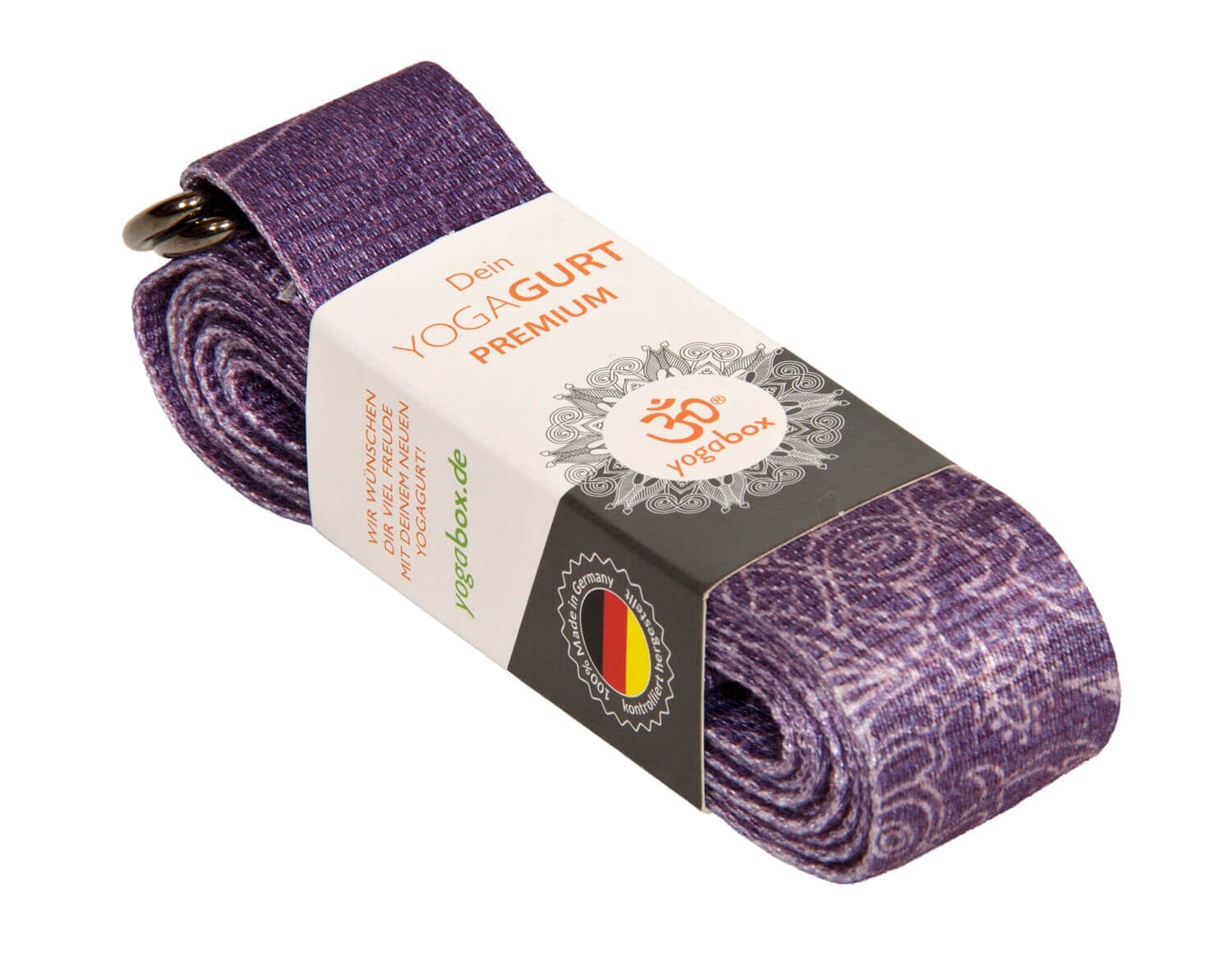 Yogagurt Premium mit ÖKO-Druck - regional hergestellt Mandala Klassik Ultra Violet 2,5 m