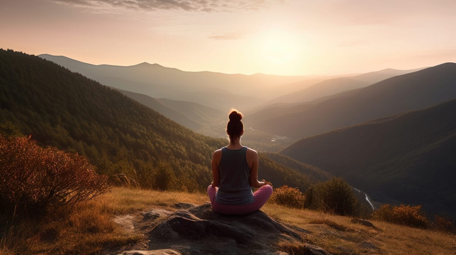 Yoga in den Bergen
