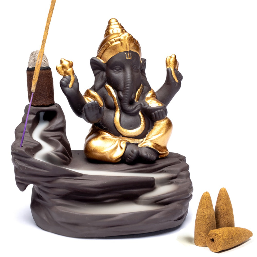 Rückfluss Weihrauchbrenner 9 x 6 x 10 cm Ganesha