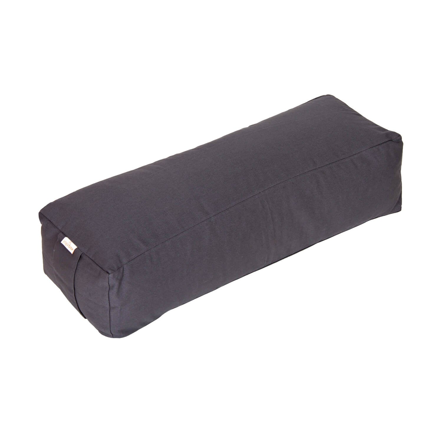 Yoga und Pilates Rechteckbolster BASIC grau 60 x 20 x 14 cm Buchweizenschalen