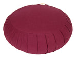 Meditationskissen / Yogakissen Zafu BASIC mit ZIP aubergine 31 x 31 x 15 cm Buchweizenschalen