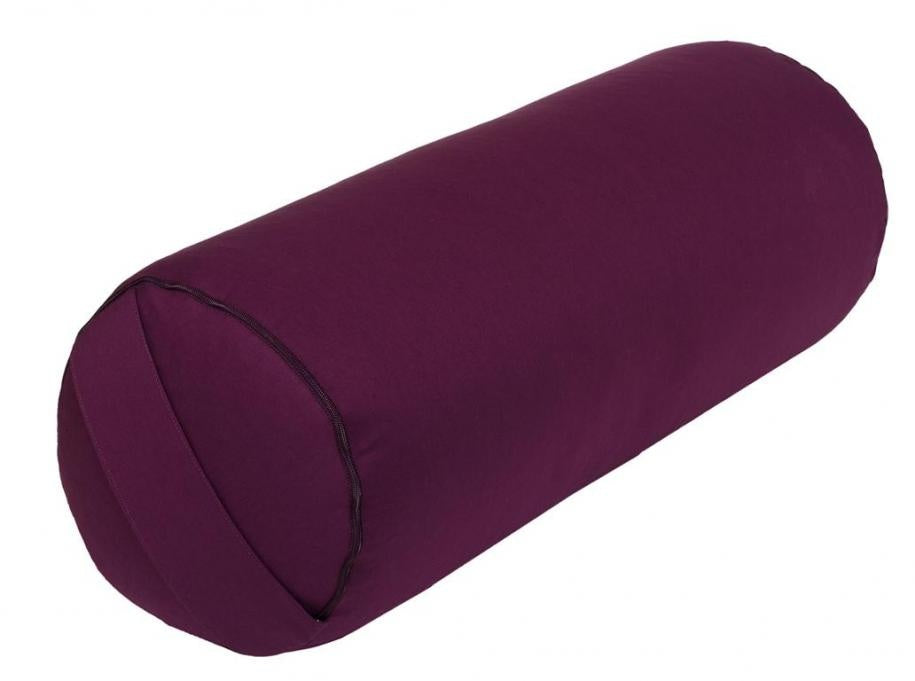 Yoga und Pilates Bolster / Yogakissen Made in Germany aubergine 65 x 22 x 22 cm Buchweizenschale