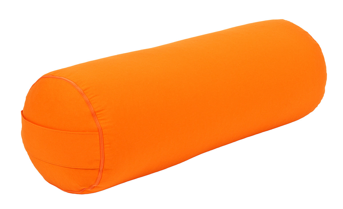 Yoga und Pilates Bolster / Yogakissen Made in Germany orange 65 x 22 x 22 cm Buchweizenschale