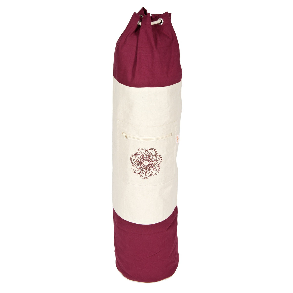 Yogatasche SURYA Bag 2 farbig für Schurwollmatten aubergine / natur 75 x 25 x 25 cm