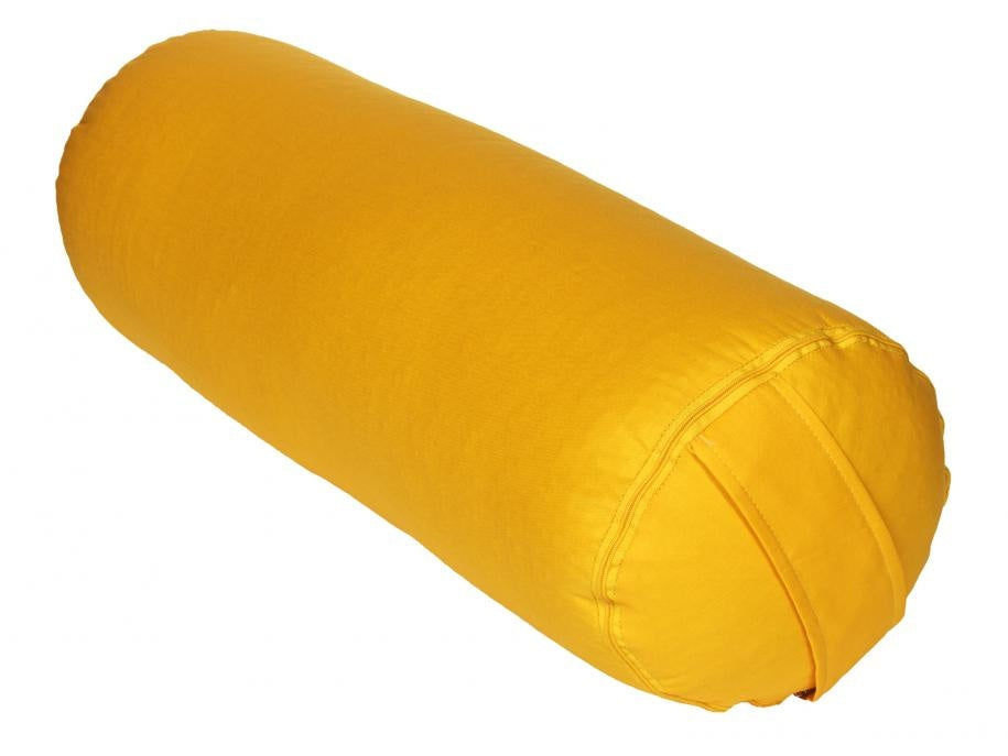 Yoga und Pilates Bolster / Yogakissen Made in Germany dotter 65 x 22 x 22 cm Buchweizenschale