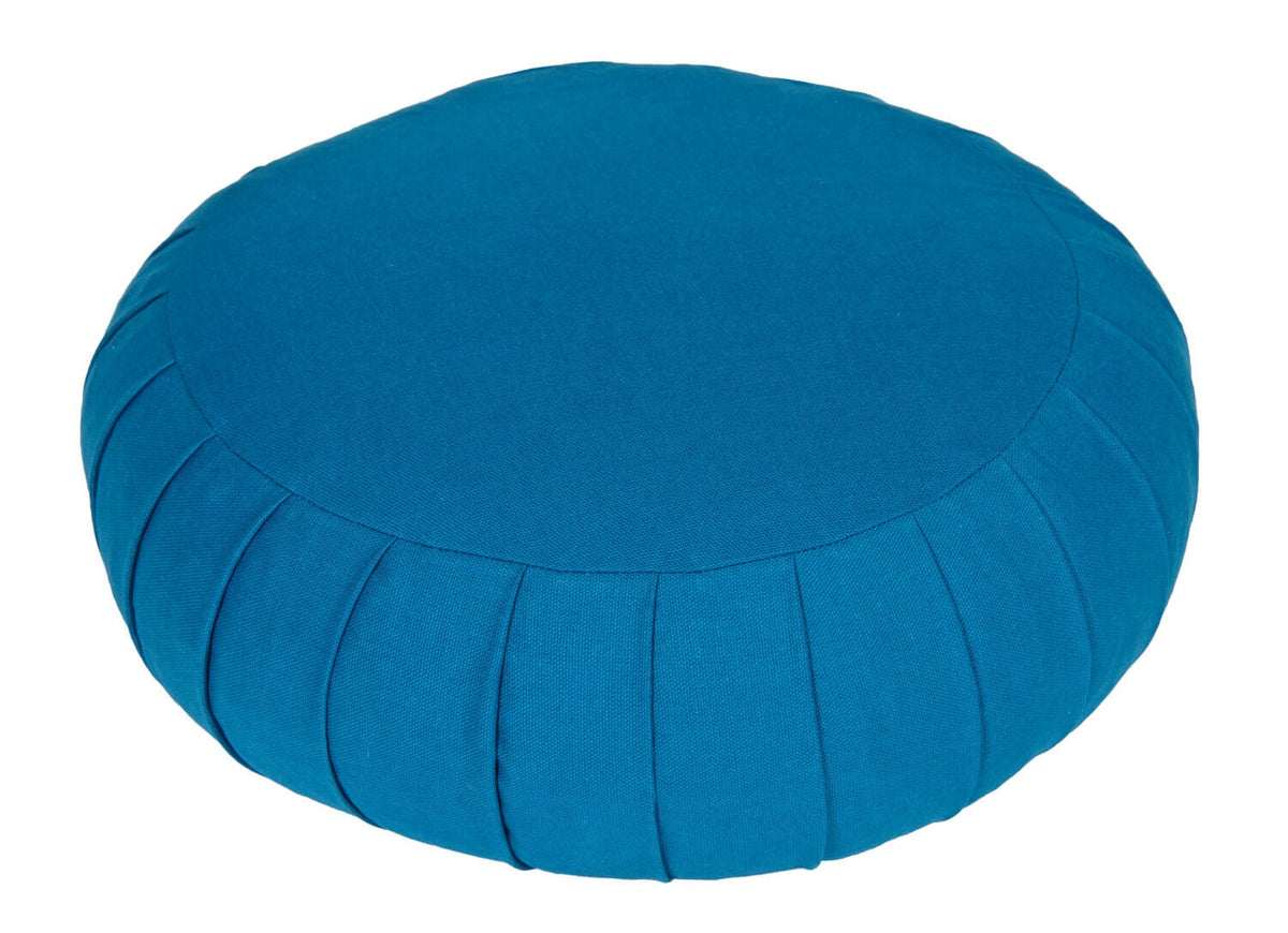 Meditationskissen / Yogakissen Zafu BASIC mit ZIP petrol 31 x 31 x 15 cm Buchweizenschalen
