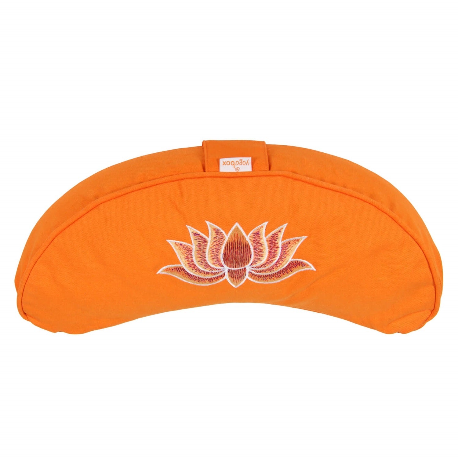 Yogakissen Halbmond BASIC Lotus Stick multicolor orange 40 x 17 x 12 cm Buchweizenschalen