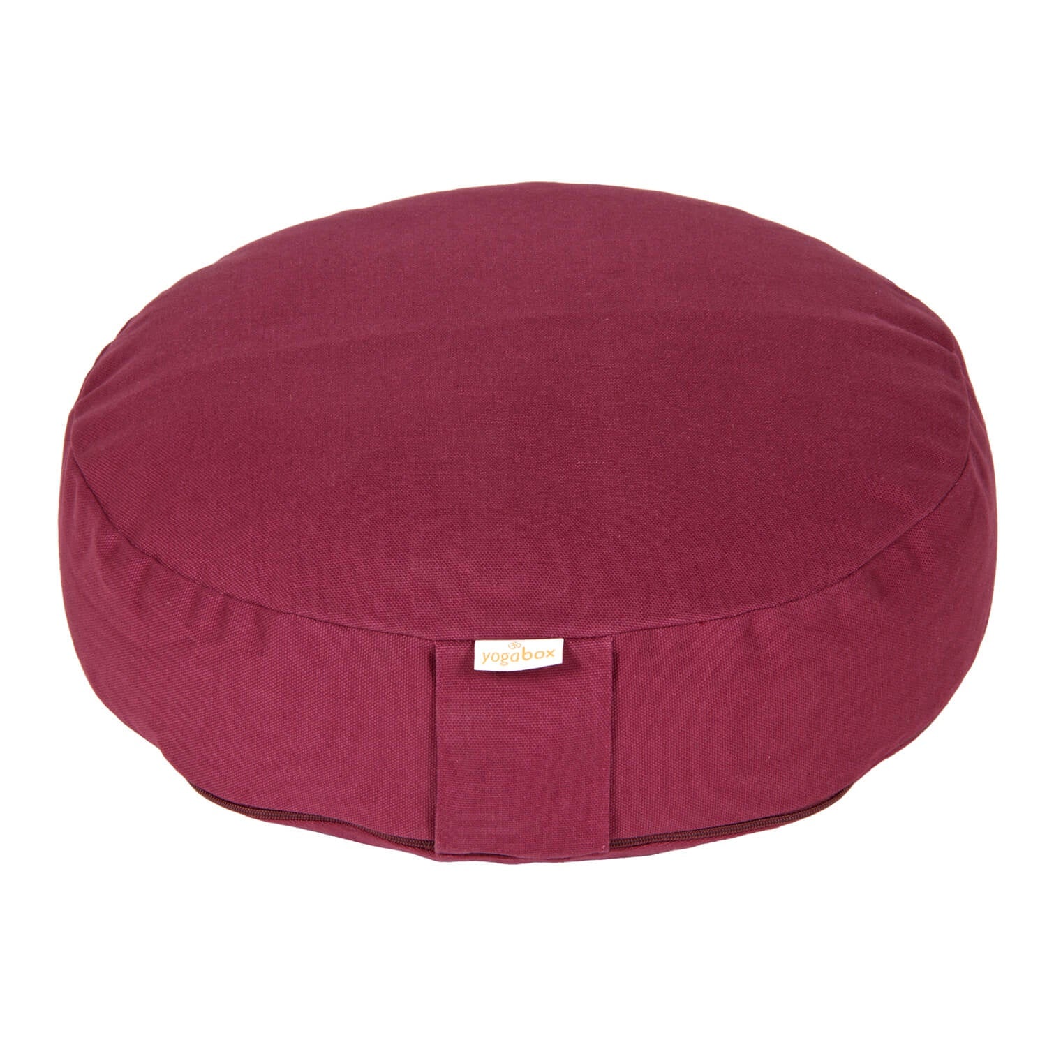 Meditationskissen BASIC extra FLACH aubergine 35 x 35 x 8 cm Buchweizenschalen