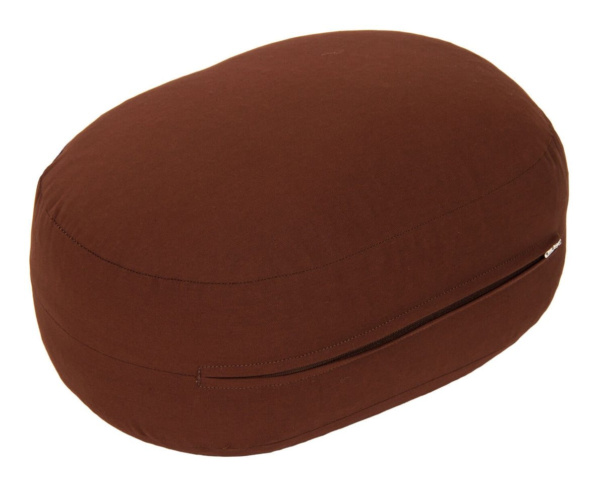 Glückssitz® Yogakissen OVAL - regional hergestellt braun 30 x 23 x 15 cm Buchweizenschalen
