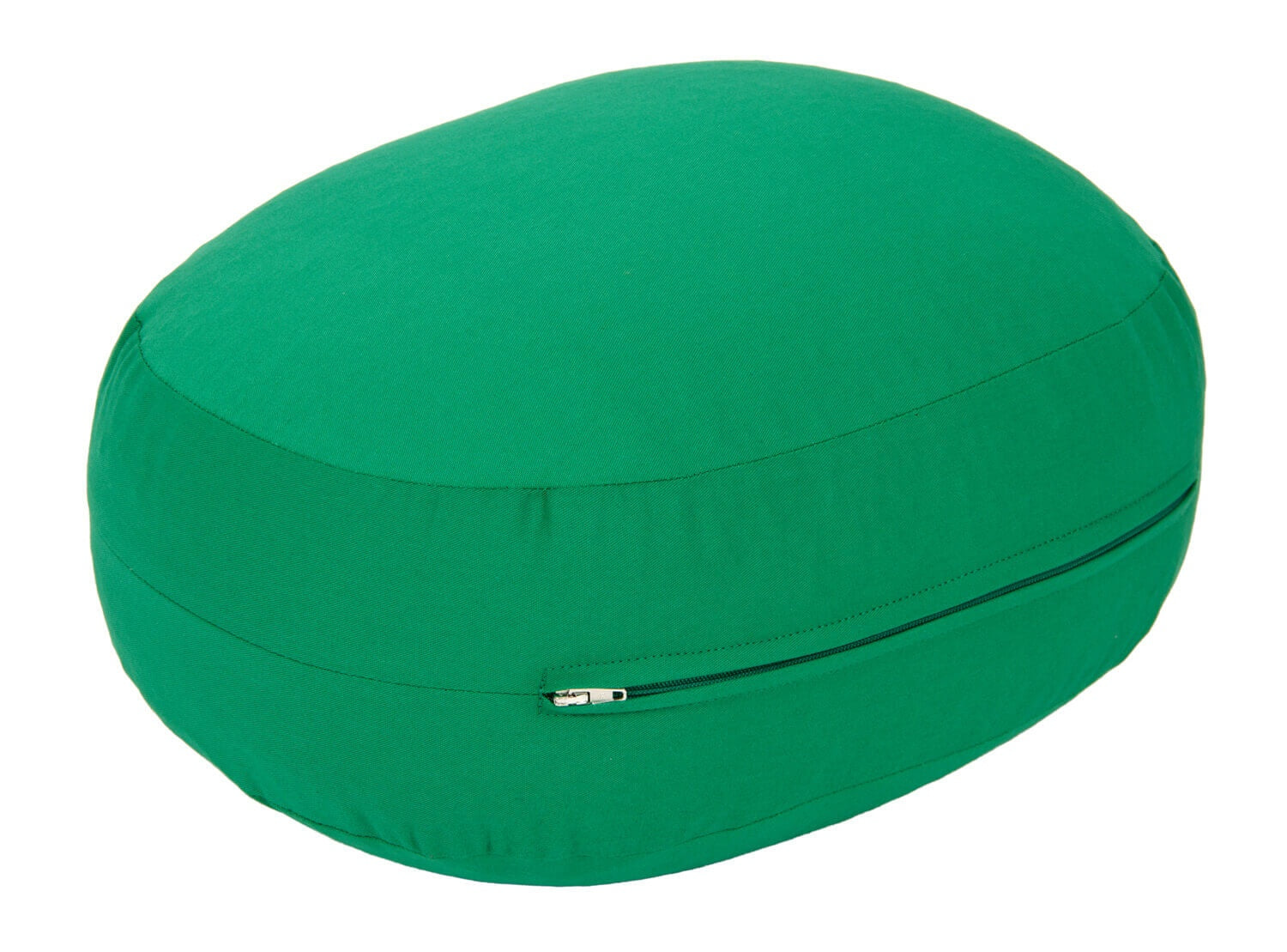 Glückssitz® Yogakissen OVAL - regional hergestellt grün 30 x 23 x 15 cm Buchweizenschalen