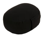 Glückssitz® Yogakissen OVAL - regional hergestellt schwarz 30 x 23 x 15 cm Buchweizenschalen