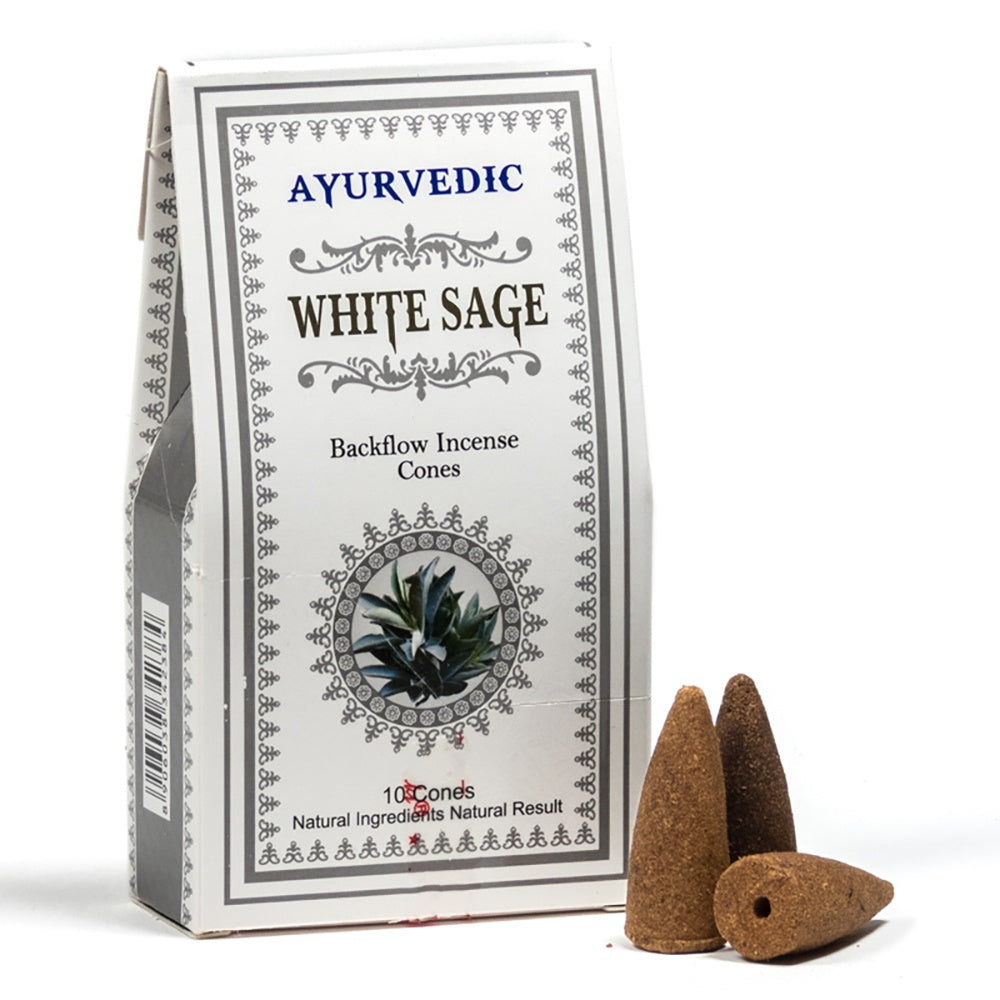 Ayurvedische Rückfluss Räucherkegel 15 Minuten weißer Salbei