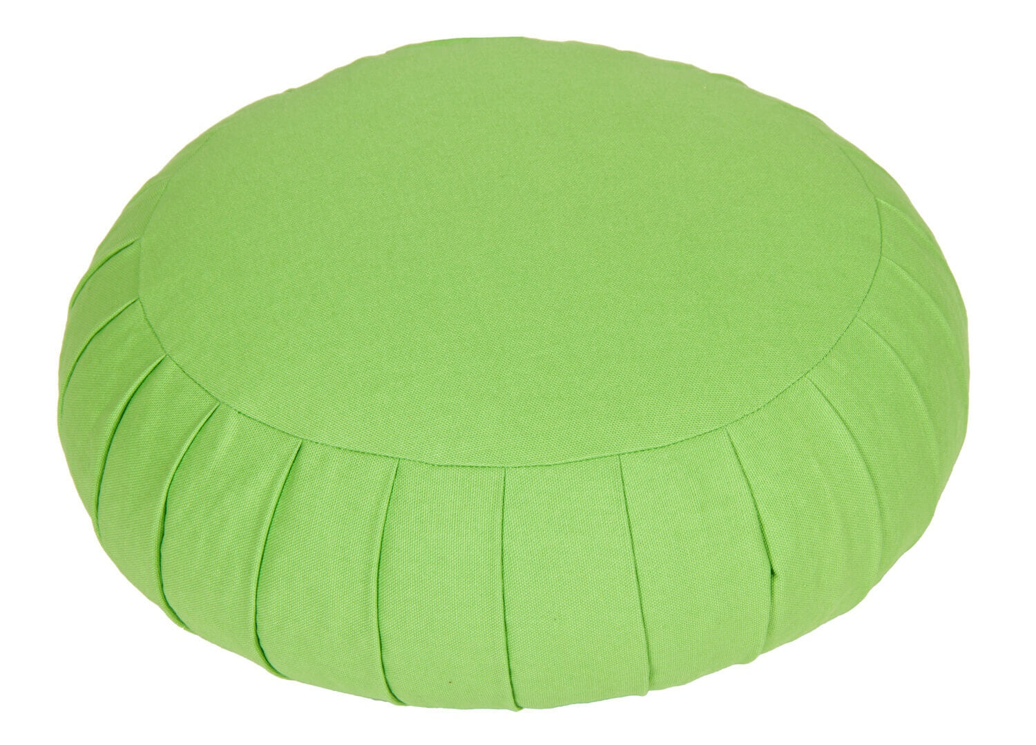 Meditationskissen / Yogakissen Zafu BASIC mit ZIP apfelgrün 31 x 31 x 15 cm Buchweizenschalen