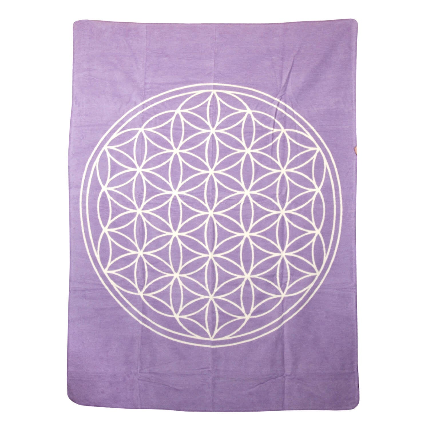 Yogadecke Blume des Lebens - regional hergestellt flieder / natur 150 x 200 cm