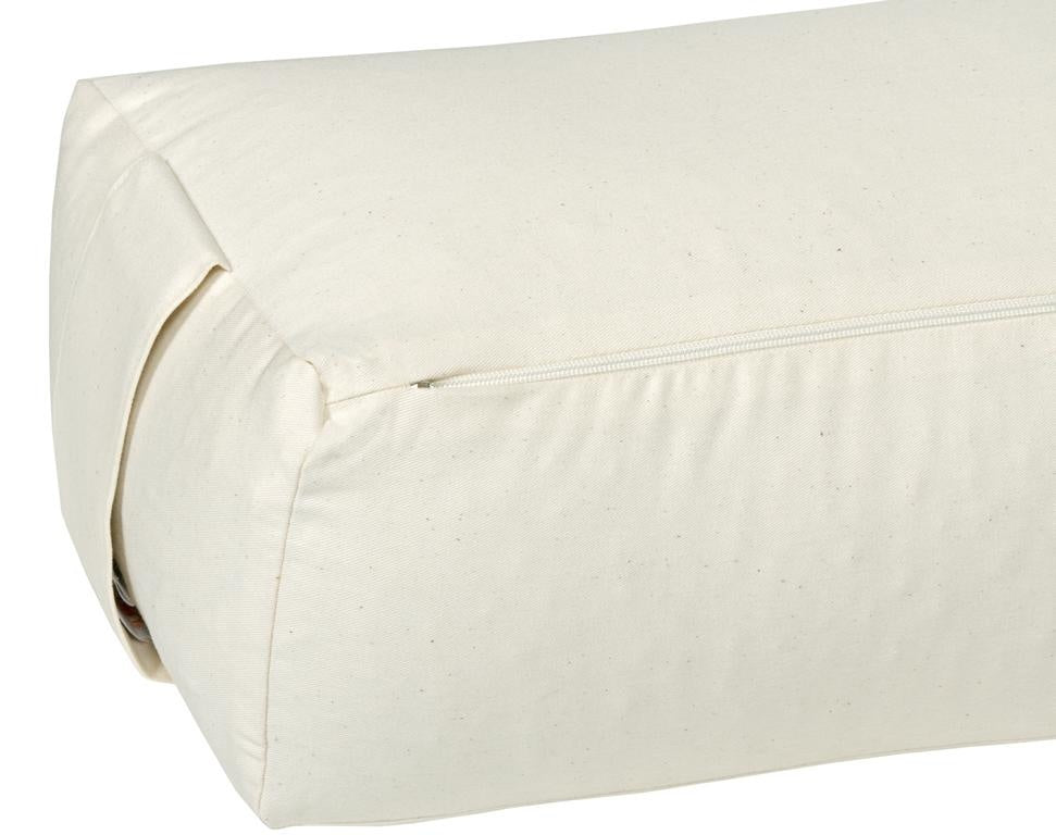 Yoga und Pilates Rechteckbolster D - regional hergestellt natur 60 x 20 x 14 cm Buchweizenschalen