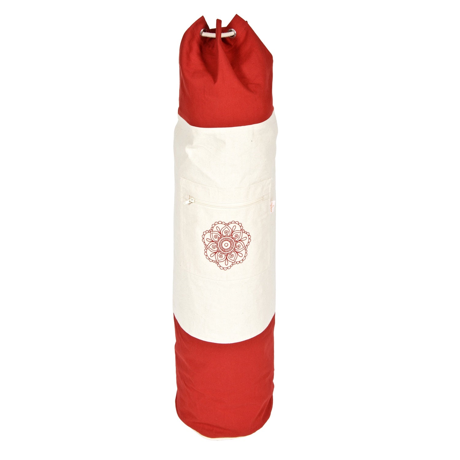 Yogatasche SURYA Bag 2 farbig für Schurwollmatten bordeaux / natur 100 x Ø 25 cm
