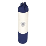 Yogatasche SURYA Bag 2 farbig für Schurwollmatten dunkelblau / natur 75 x 25 x 25 cm