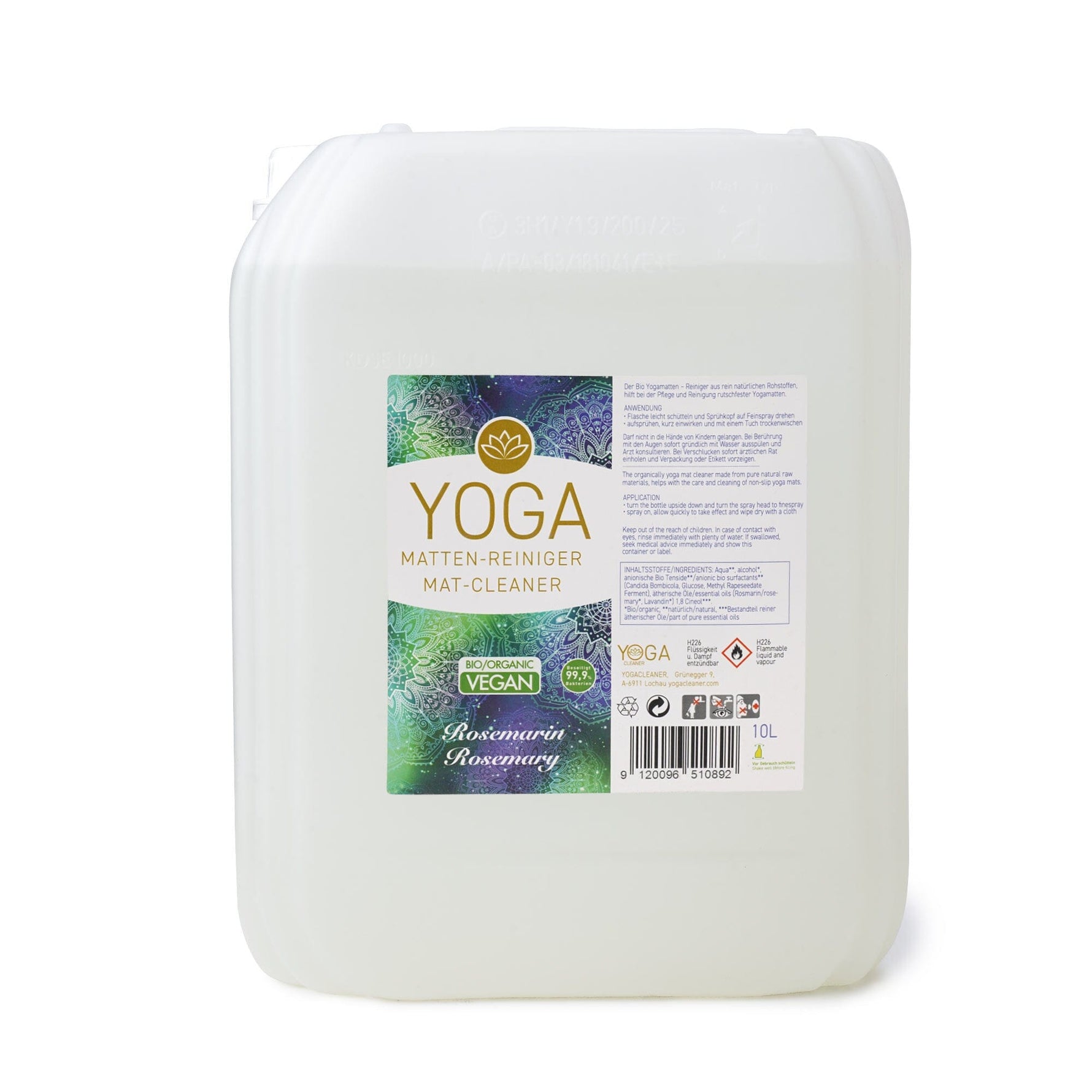 Bio-zertifizierter Yogamattenreiniger Rosmarin 10 l 
