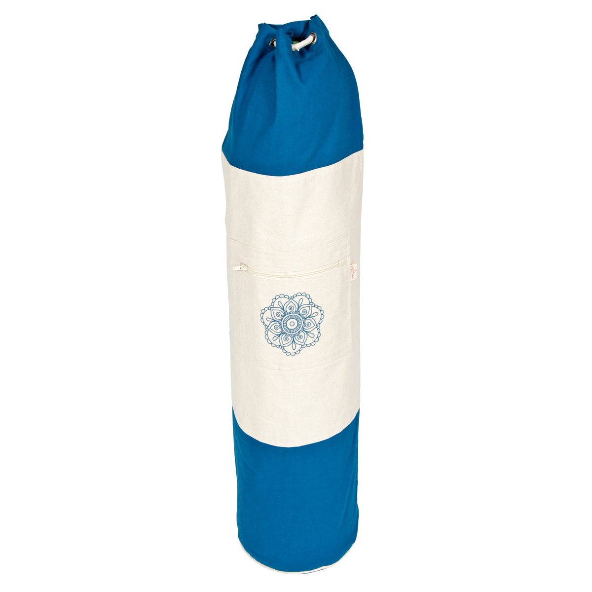 Yogatasche SURYA Bag 2 farbig für Schurwollmatten petrol / natur 75 x 25 x 25 cm