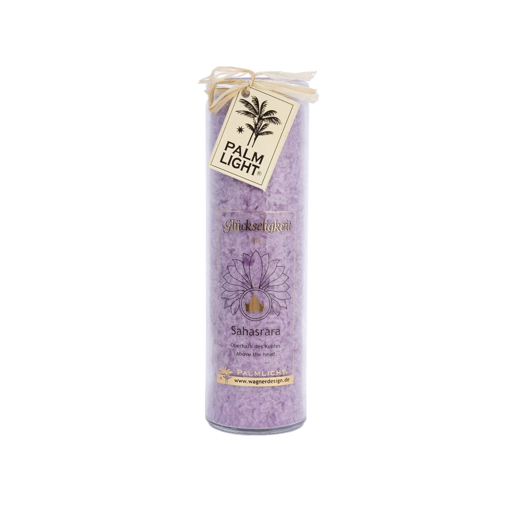 Chakra Kerze violett 20 x 6,5 cm 