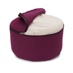 Yogakissen Glückssitz® Basic small D - regional hergestellt aubergine 26 x 26 x 14 cm Buchweizenschalen