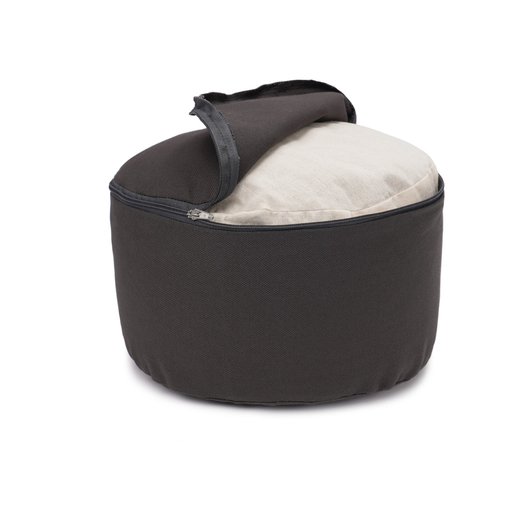 Yogakissen Glückssitz® Basic small D - regional hergestellt anthrazit 26 x 26 x 14 cm Buchweizenschalen