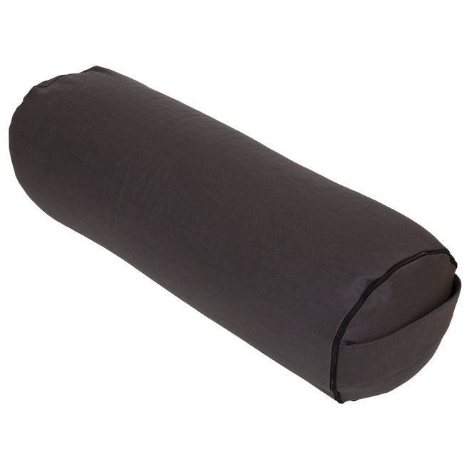 Yoga und Pilates Bolster / Yogakissen Made in Germany anthrazit 65 x 22 x 22 cm Buchweizenschale