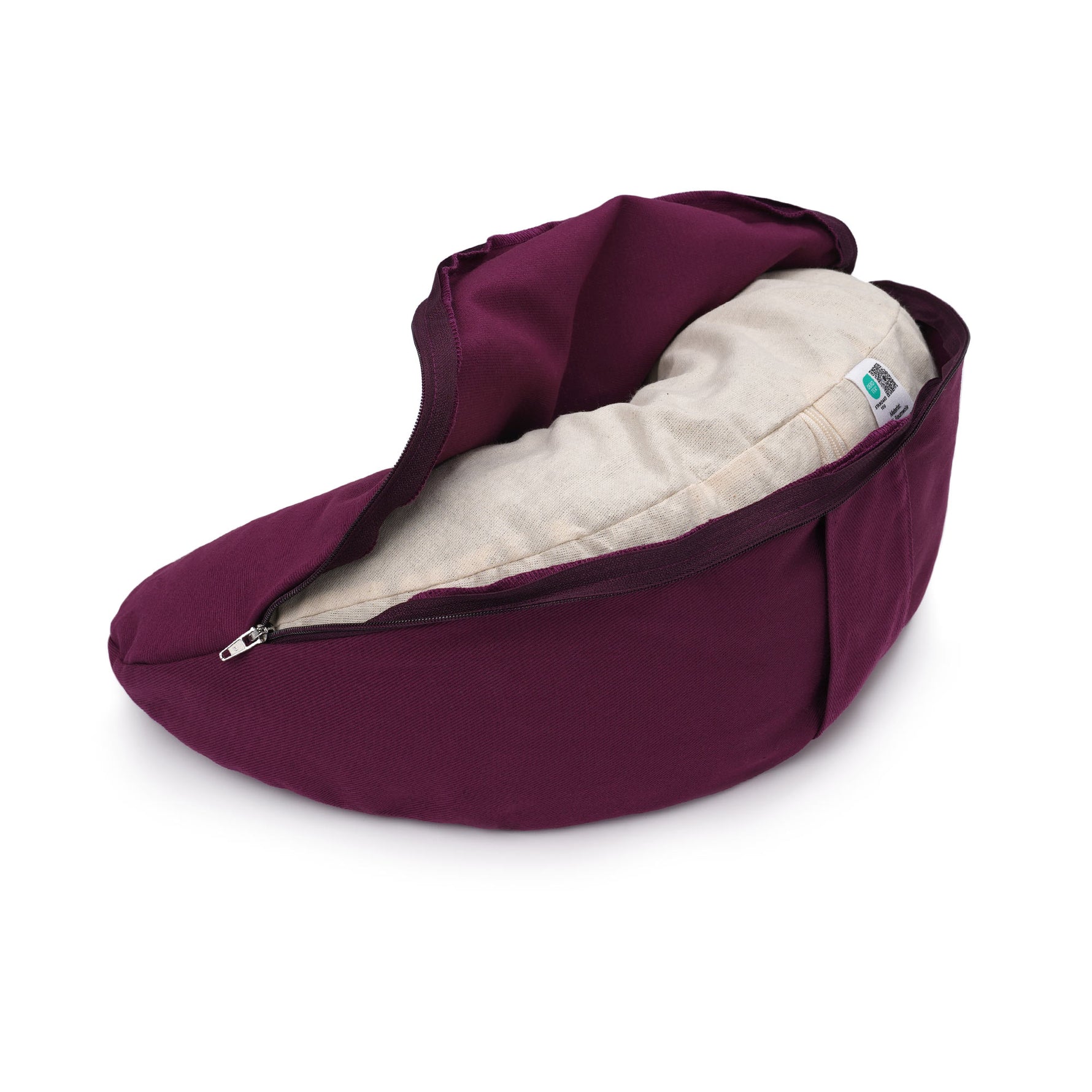 Glückssitz® MOND - regional hergestellt aubergine 40 x 17 x 12 cm Buchweizenschalen