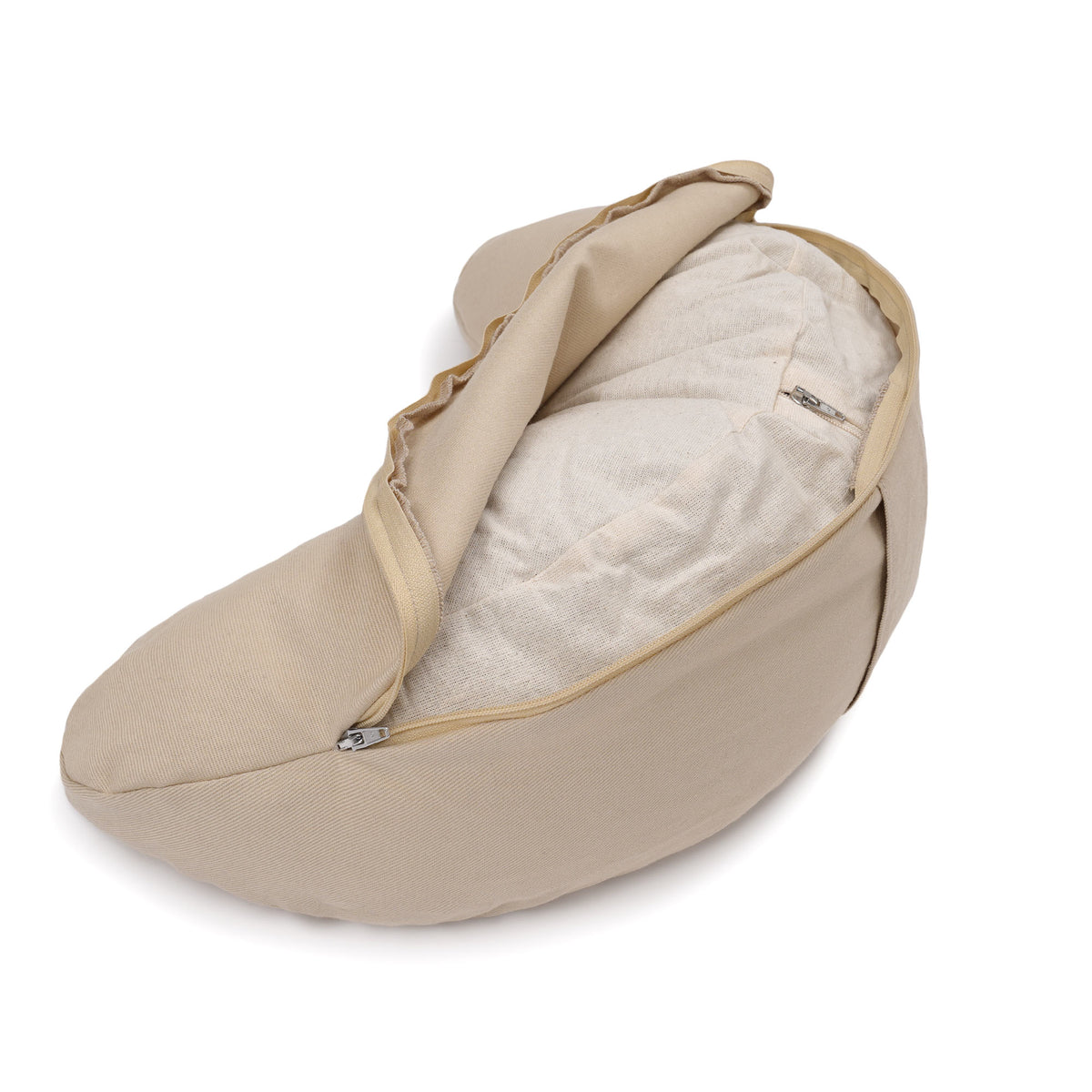 Glückssitz® MOND - regional hergestellt sand 40 x 17 x 12 cm Buchweizenschalen