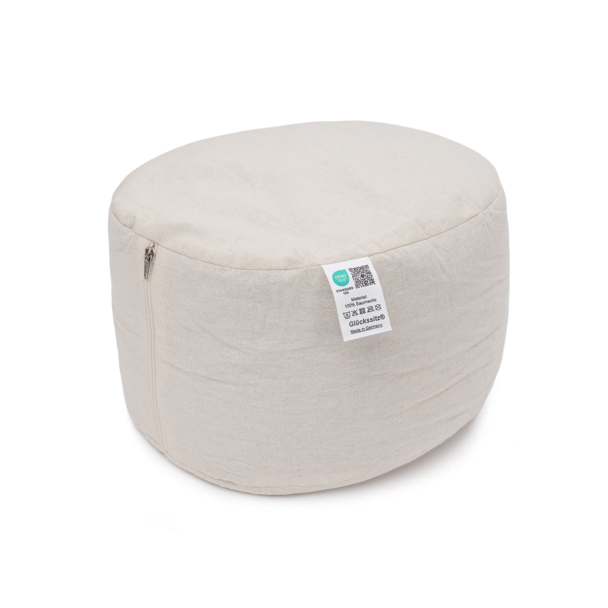 Glückssitz® Yogakissen OVAL - regional hergestellt 30 x 23 x 15 cm Buchweizenschalen