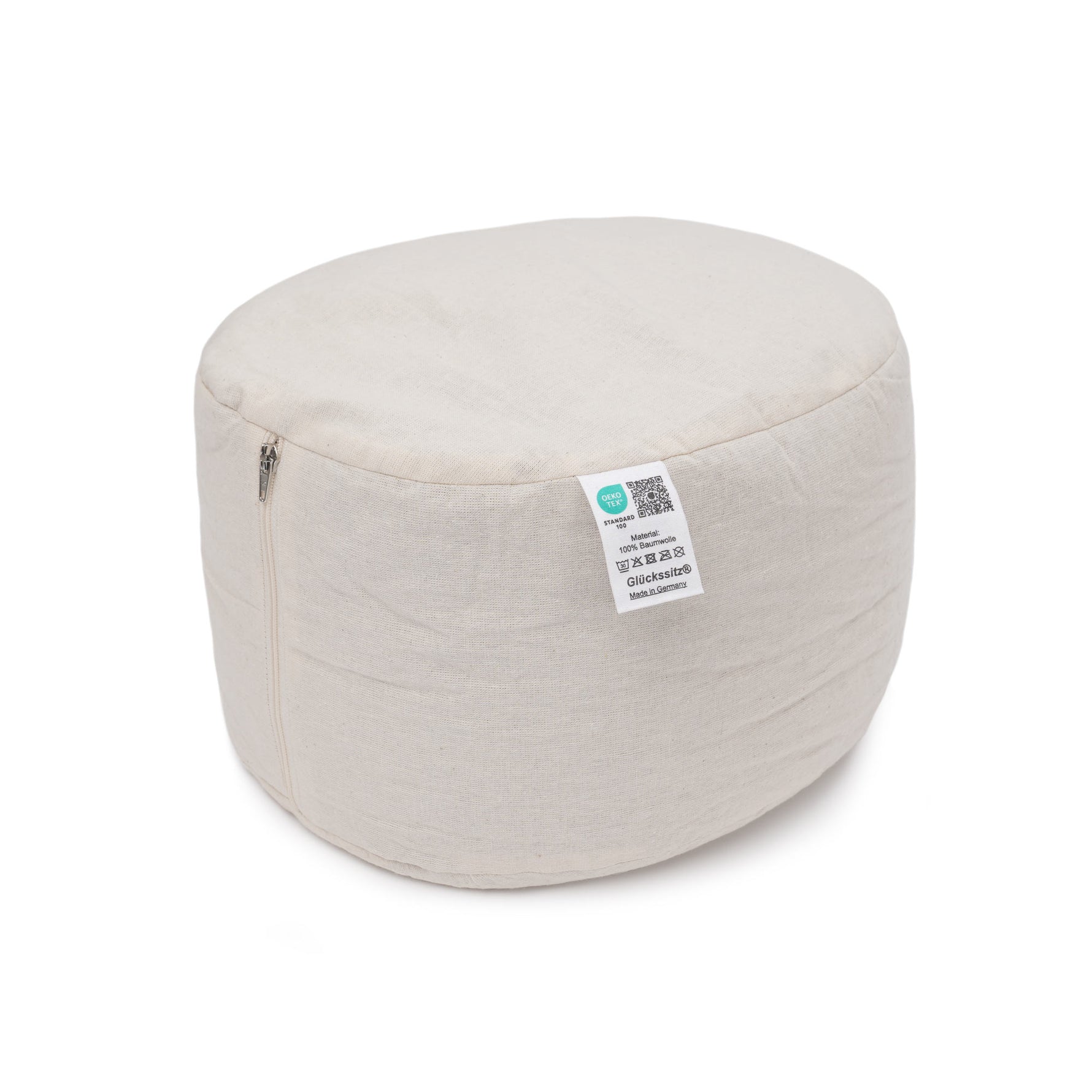 Glückssitz® Yogakissen OVAL - regional hergestellt 30 x 23 x 15 cm Buchweizenschalen