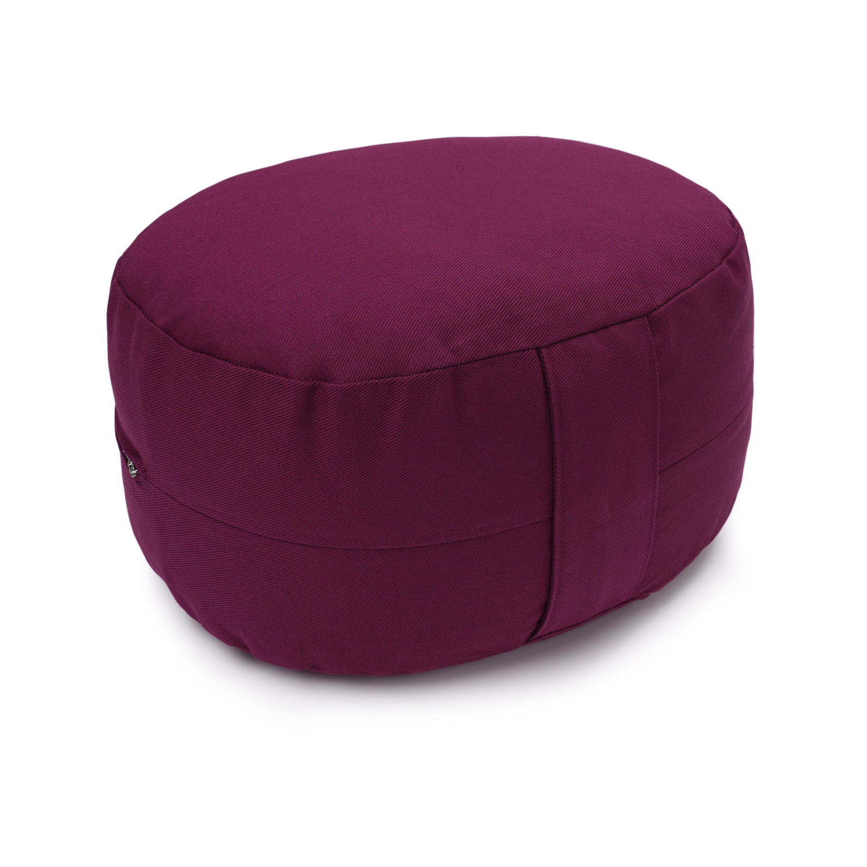 Glückssitz® Yogakissen OVAL - regional hergestellt aubergine 30 x 23 x 15 cm Buchweizenschalen