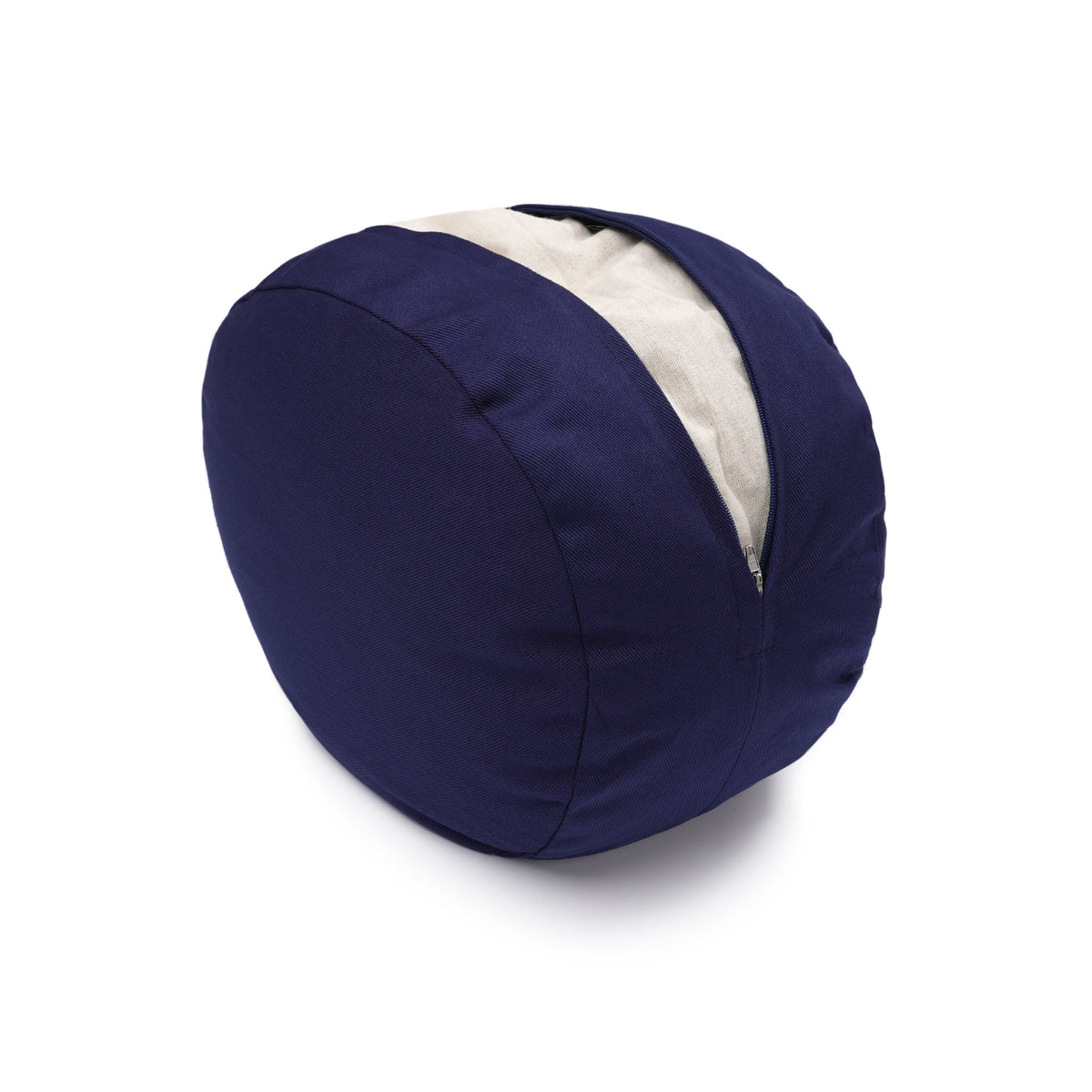Glückssitz® Yogakissen OVAL - regional hergestellt marine 30 x 23 x 15 cm Buchweizenschalen