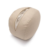 Glückssitz® Yogakissen OVAL - regional hergestellt sand 30 x 23 x 15 cm Buchweizenschalen