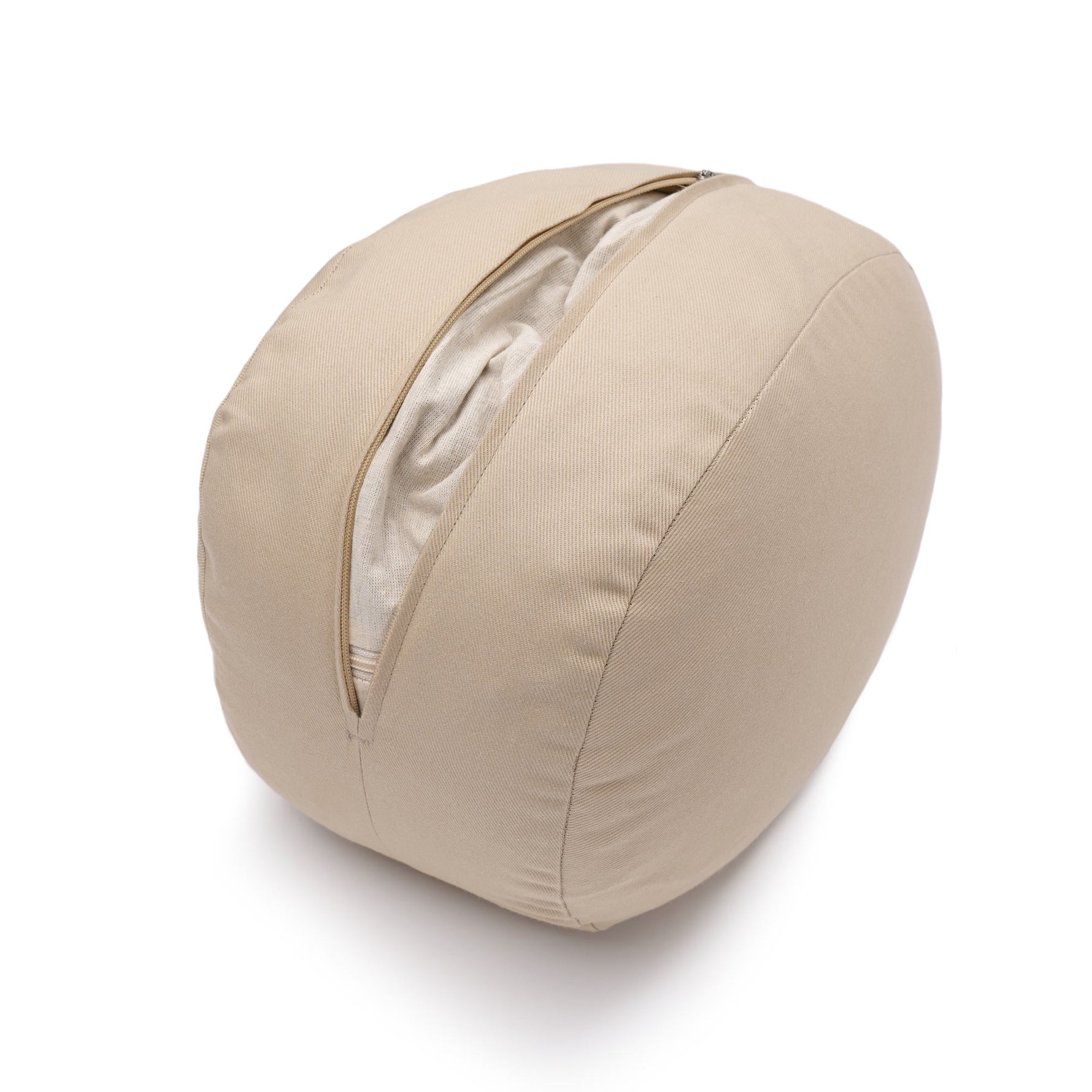 Glückssitz® Yogakissen OVAL - regional hergestellt sand 30 x 23 x 15 cm Buchweizenschalen