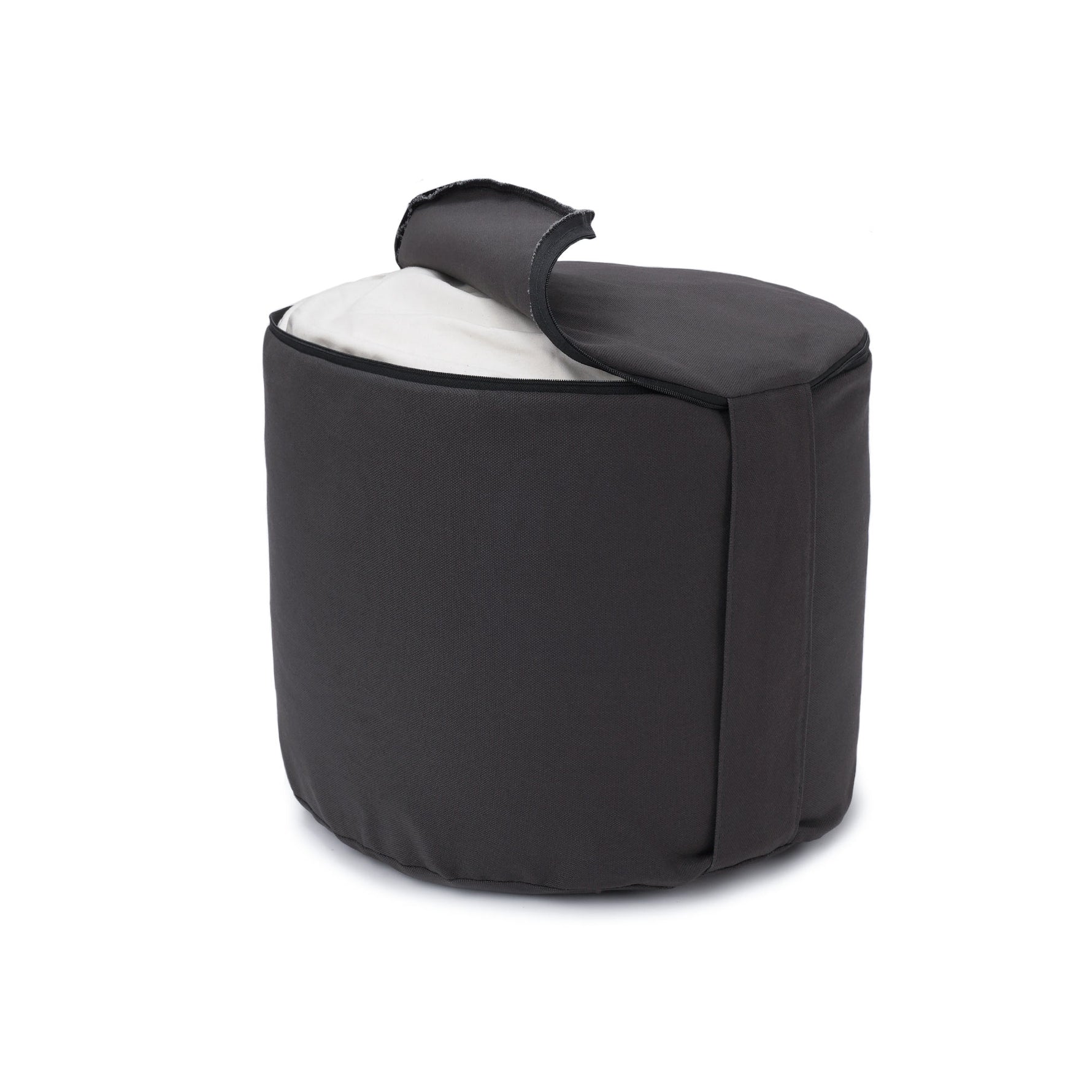 Glückssitz® Rondo Big D - regional hergestellt anthrazit 36 x 36 x 28 cm Buchweizenschalen
