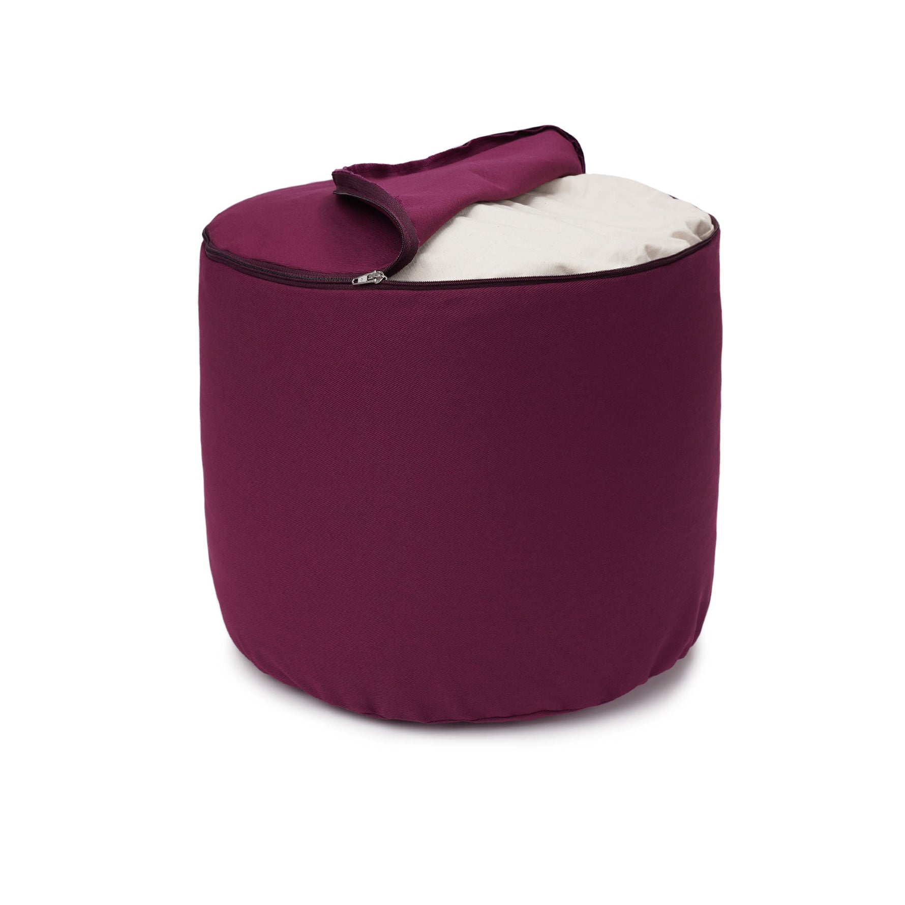 Glückssitz® Rondo Big D - regional hergestellt aubergine 36 x 36 x 28 cm Buchweizenschalen