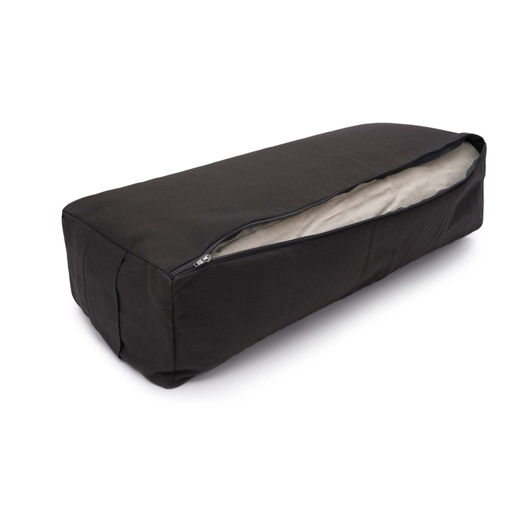 Yoga und Pilates Rechteckbolster D - regional hergestellt anthrazit 60 x 20 x 14 cm Buchweizenschalen