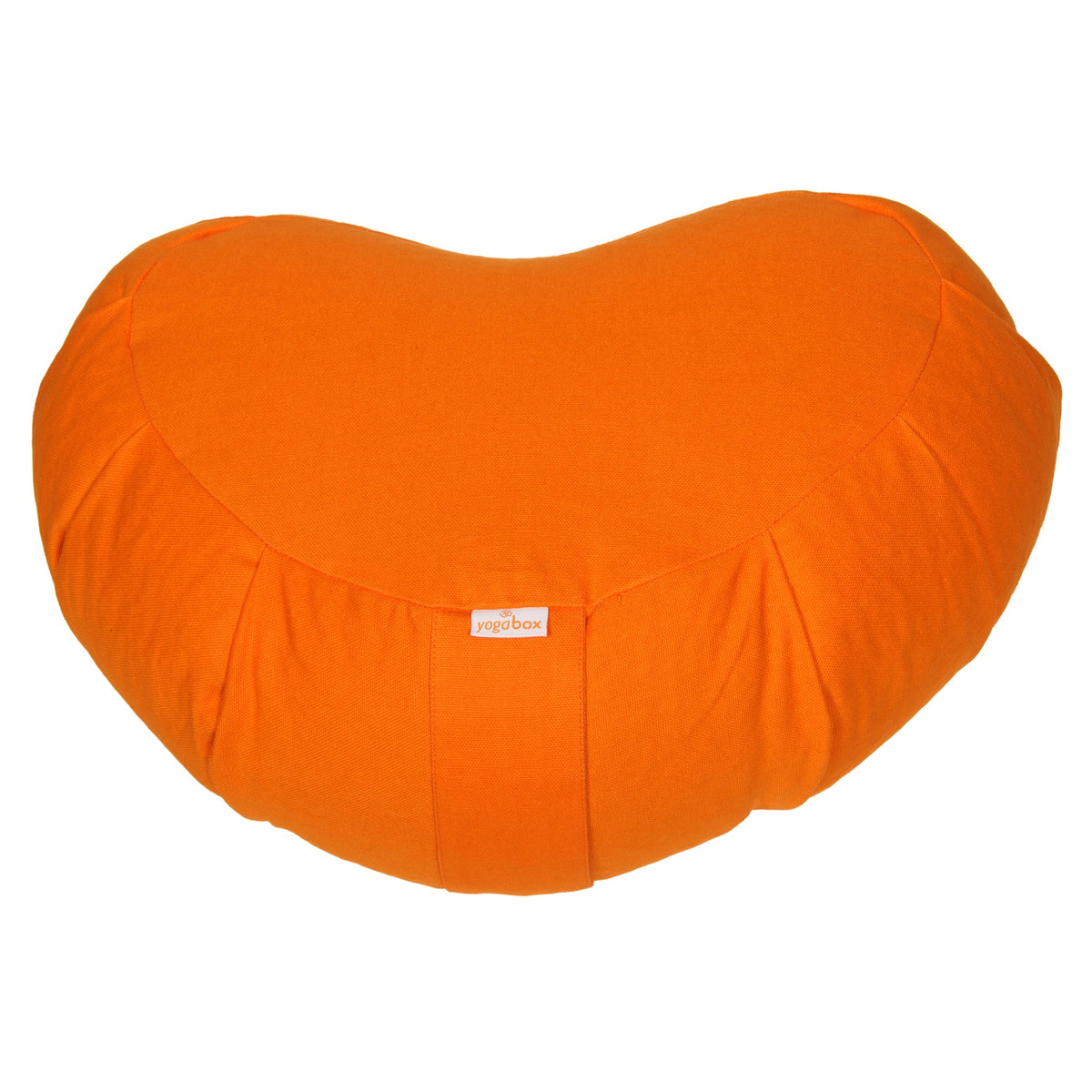Meditationskissen Zafu ZEN Halbmond BASIC mit ZIP orange 42 x 42 x 15 cm Buchweizenschalen