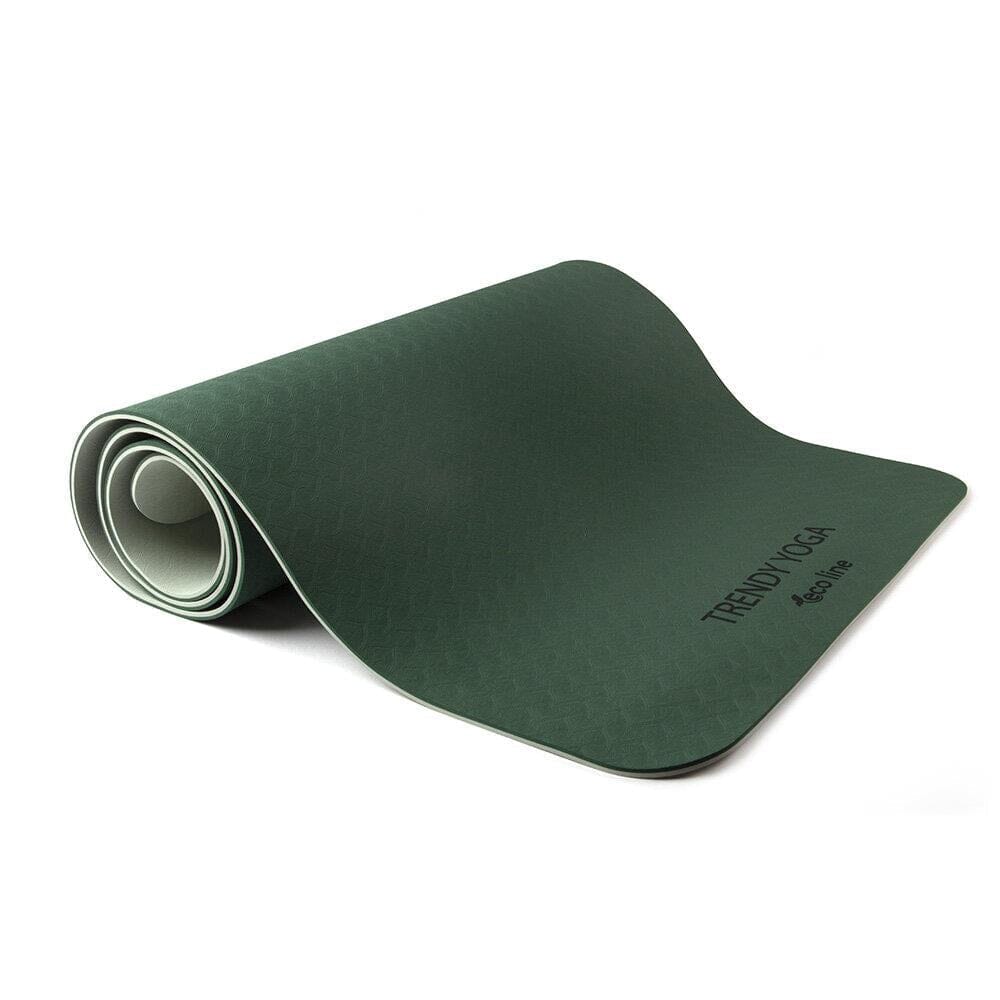 Eco Yogamatte TPE 2-farbig olive / mint 180 x 60 x 0.6 cm 