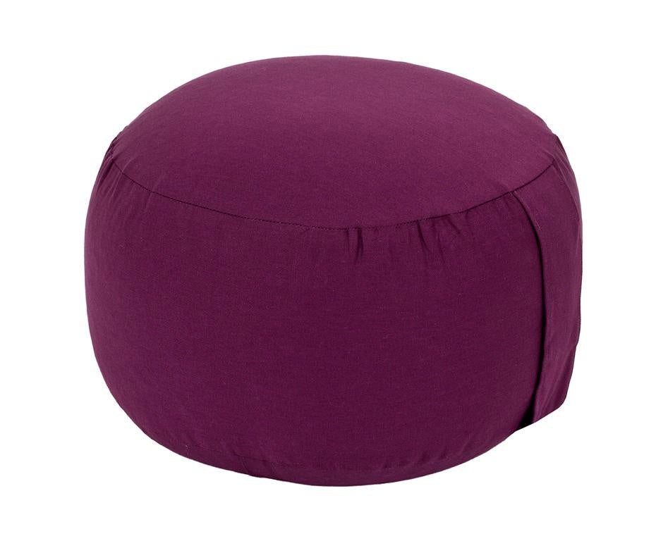Yogakissen Glückssitz® Basic small D - regional hergestellt aubergine 26 x 26 x 14 cm Bio-Dinkelspelzen