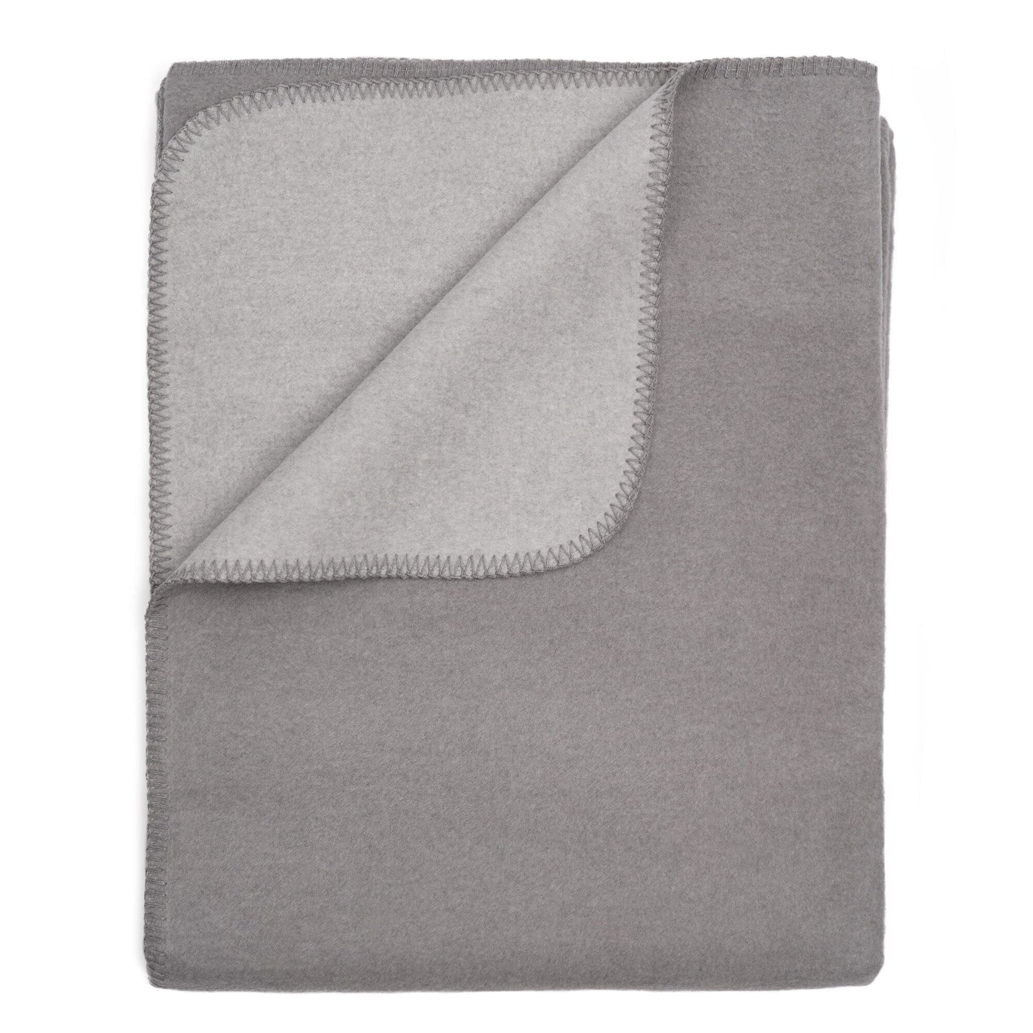 Flauschige Baumwoll Wendedecke zweifarbig - regional hergestellt brina / graumelange 150 x 200 cm 