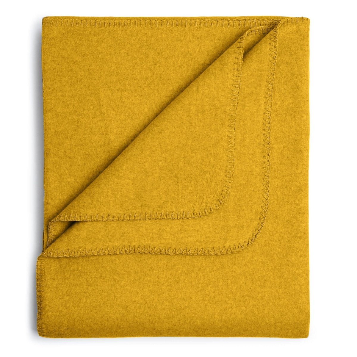 Flauschige Baumwolldecke - regional hergestellt honeygold 150 x 200 cm
