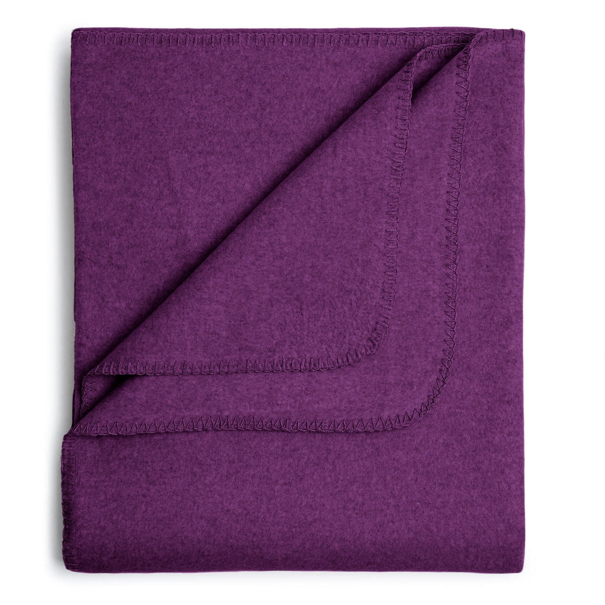 Flauschige Baumwolldecke - regional hergestellt aubergine 150 x 200 cm