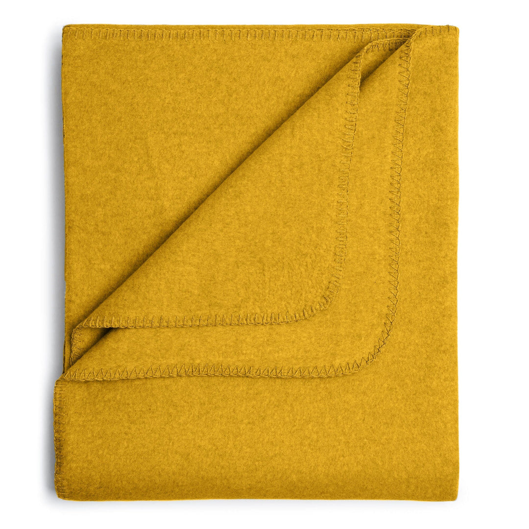 Flauschige Baumwolldecke - regional hergestellt honeygold 150 x 200 cm