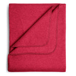 Flauschige Baumwolldecke - regional hergestellt rot 150 x 200 cm