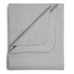 Flauschige Kinder Baumwolldecke - regional hergestellt grau melange 100 x 150 cm