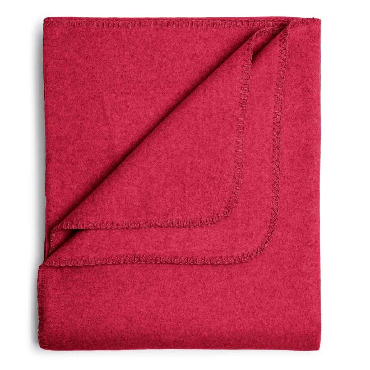Flauschige Kinder Baumwolldecke - regional hergestellt rot 100 x 150 cm