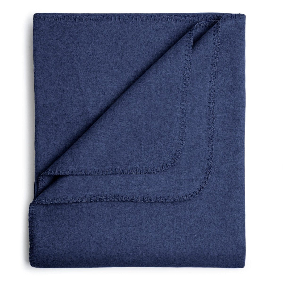 Flauschige Kinder Baumwolldecke - regional hergestellt marine 100 x 150 cm